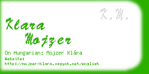 klara mojzer business card